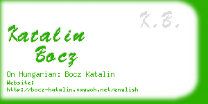 katalin bocz business card